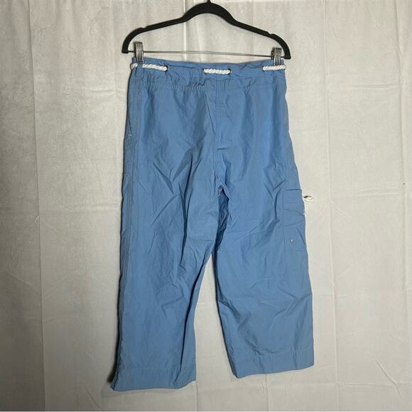 Lauren Ralph Lauren Vintage Light Blue Cropped Capri 100% Cotton Pants Size 8 - Picture 2 of 3